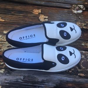 Office Girl Panda Slip On Leather loafers Italy